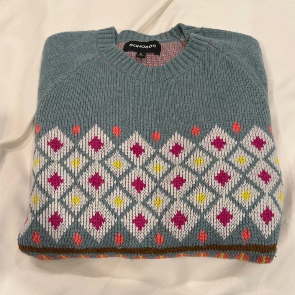 Bonobos Multicolor Geometric Crewneck Sweater